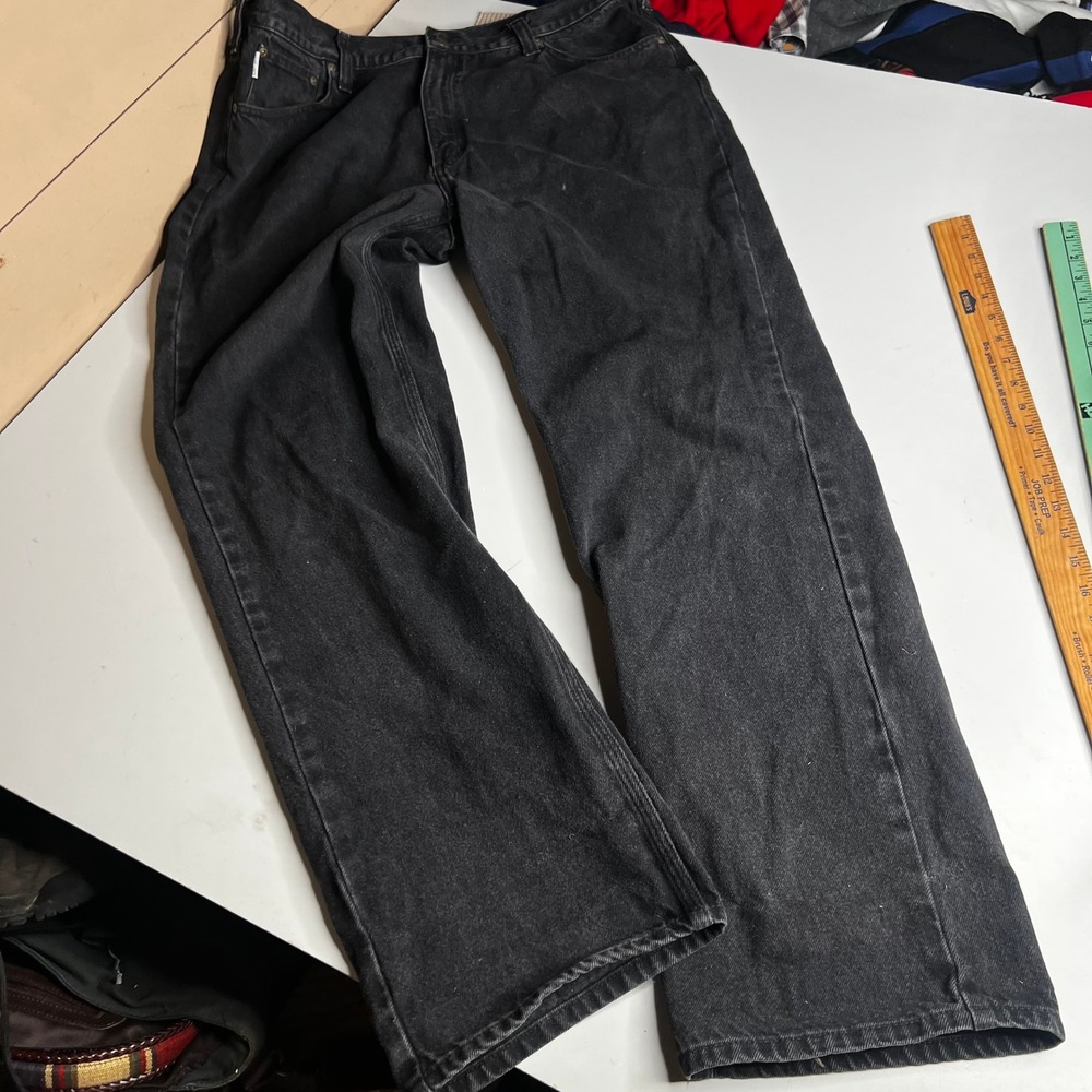 Carhartt Relaxed Fit Black Denim Jeans Mens 40x34 100065-001 Straight Leg